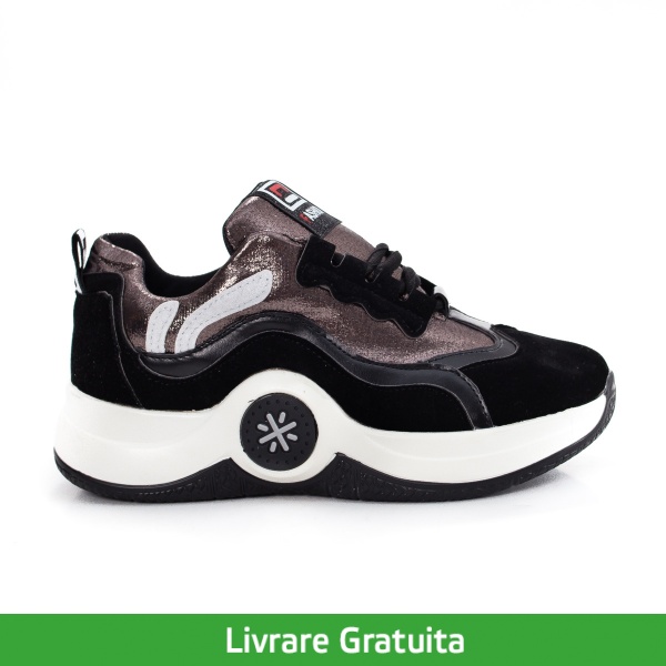 Pantofi sport Felicia negru cu gri